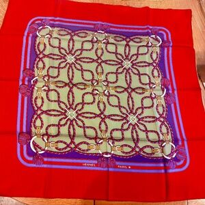 Vintage 80’s Hermes Carre80 Silk Rope Hermes Scarf